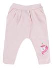 Calça Moletom Saruel Infantil Unicórnio Rosa