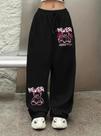Calça Moletom Urso Never Streetwear Larga Forrada Wide Leg Unissex