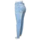 Calça Mom Destroyed no Joelho Azul Claro - 9300 Calça Mom Destroyed no Joelho Azul Claro - 9300