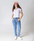 Calça Mom Jeans Cintura Alta Bolsos-09042