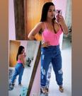 Calça moom feminina