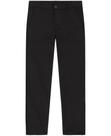 Calça Nautica Husky para meninos, com frente plana, preta, tamanho 12