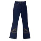 Calça Original Feminina Rodeio Country Jeans Bordado Flare Ref. 7990