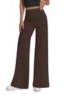 Calça Palazzo de Pernas Largas PRETTYGARDEN Marrom XL