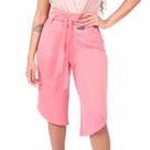 Calça Pantacourt Cinto Laço Bolso Moda Feminina