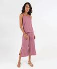 Calça Pantacourt Feminina Canelada Marisa Lilás-49004