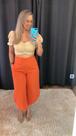 Calça Pantacourt Linho