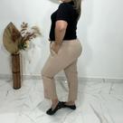 Calça Pantacourt Liso Feminina Plus Size