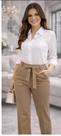 Calça pantalona alfaiataria com cinto
