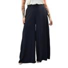 Calça Pantalona Alfaiataria em Viscose Plus Size 42 Ao 52