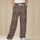 Calça Pantalona Animal Print Onça Elegante Sofisticada Soltinha Acinturada Cintura Alta Elástico