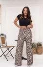 Calça Pantalona Animal Print Tam 38,40,42