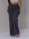 Calça Pantalona Cinza de Alfaiataria Feminina com Caimento Elegante - 38 - 34 - 46