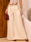 Calça Pantalona com Cinto de Strass Empório PitBull 93173 COR:MARFIMTAMANHO:G