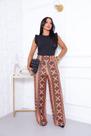 Calça Pantalona Em viscose com Bolsos
