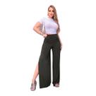 Calça Pantalona Envelope Feminina Fendas Laterais Costa Alta Calça Pantalona Envelope Feminina Fendas Laterais Costa Alta
