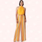 Calça Pantalona Estampa Listras - Moda Casual Chic