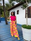 Calça Pantalona Estampada