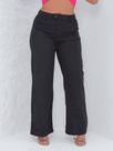Calça Pantalona Feminina em Linho Cintura Alta com Bolso Frontal e Zíper - Moda Lançamento Confortável e Soltinha