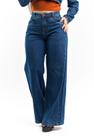 Calça Pantalona Jeans Premium Feminina Wide Leg 36 ao 50