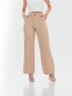Calça Pantalona Linho Feminina Cintura Alta Com bolso na frente e ziper moda lançamento soltinha confortavel