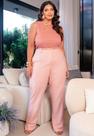 Calça Pantalona Plus Size em Linho com Vinco Calça Pantalona Plus Size em Linho com Vinco