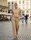 Calça Pantalona Premium Nettuno Caution - Bege