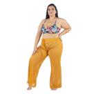 Calça Pantalona Saída de Praia Tela Telha