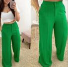 Calça Pantalona Wide Leg Duna Bolso Lateral Moda Tendência 2023 P.M.G.GG Blogueira Calça Pantalona Wide Leg Duna Bolso Lateral Moda Tendência 2023 P.M.G.GG Blogueira
