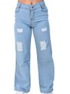 Calça pantalona wide leg infantil juvenil meninas roupa jeans infantil juvenil 10 ao 16 CLARA