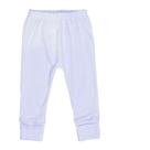 Calça para Bebê Com Pé Reversível Em Suedine Algodão Branco