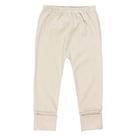 Calça para bebê suedine bege com pé reversível