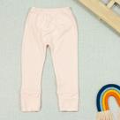 Calça para Bebê Suedine Com Pé Reversível Rosa Claro
