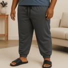 Calça Pijama Perna Larga Balão Elástico na Bainha Dry Fit Plus Size Extra Grande