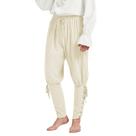 Calça pirata Century Star Renaissance bege com cordão médio