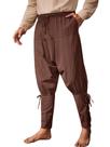 Calça pirata medieval masculina Runcati com cadarço