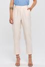 Calça PKS Alfaiataria Reta Em Viscose Off White