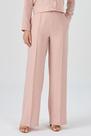 Calça PKS Wide Leg Com Frisos Bege Calça PKS Wide Leg Com Frisos Bege