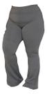 Calça Plus Size Bailarina Flare Boca De Sino Suplex Cós Alto