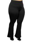 Calça Plus Size Flare Bailarina Suplex Còs Alto - Wolfox