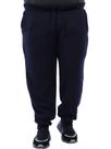 Calça Plus Size Masculina de Moletom Sem Felpa Marinho