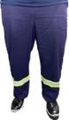 Calça Plus Size REFORÇADA de Brim Pesado com Faixa Refletivo Uniforme Profissional de Trabalho Sinalização Para Industria Pedreiro