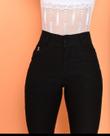 Calça premium turmalina preta, modelagem levanta bumbum.