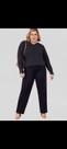 Calça Preta Feminina Moletom Flanelada Montana Plus Size