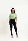 Calça preta jeans não desbota com chapa barriga lunender 30099