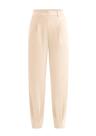 Calça PRETTYGARDEN 2025 Estilo Tendência Cintura Alta Bege Tornozelo P