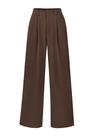 Calça PRETTYGARDEN Pantalona Cintura Alta Casual Executiva Café G
