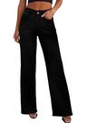 Calça PRETTYGARDEN Pantalona Cintura Alta Preta Esticável 12