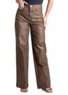Calça Resinada Sawary Wide Leg -282514 - marrom 34