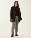 Calça Reta Básica Feminina Plus Size Cintura Média Em Algodão
